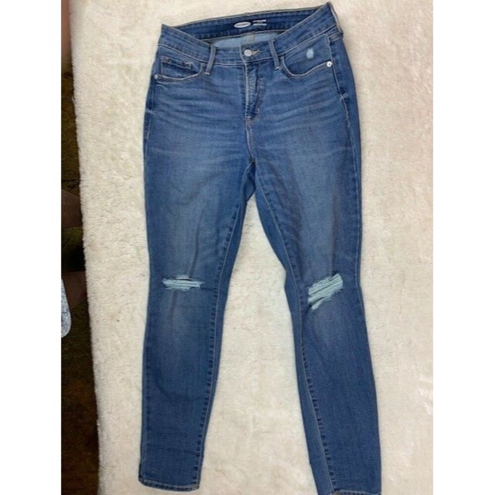 Old Navy Size 6 Women Pop Icon Skinny Jean High Rise Slim Secret Pocket Distress